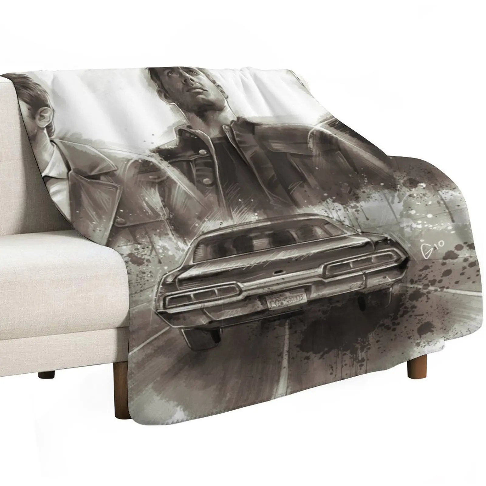 Supernatural - The Final Journey Throw Blanket Luxury Throw Hair Plaid on the sofa Warm Furry Soft Plaid Blankets