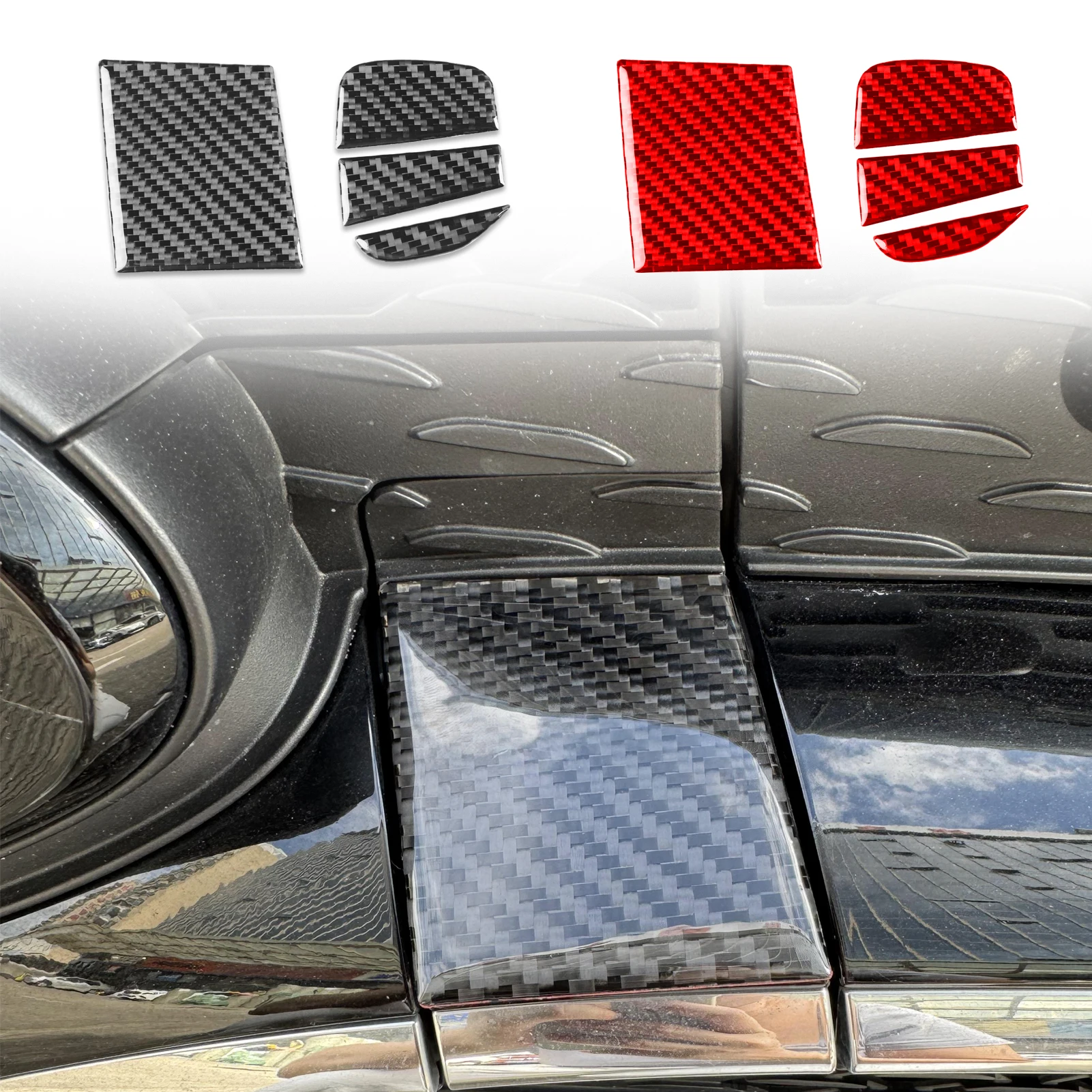 

For Benz GLE W167 2019—2024 Carbon Fiber Car Accessories Rear Trailer Hook Panel Cover Trim Sticker Interior Modification