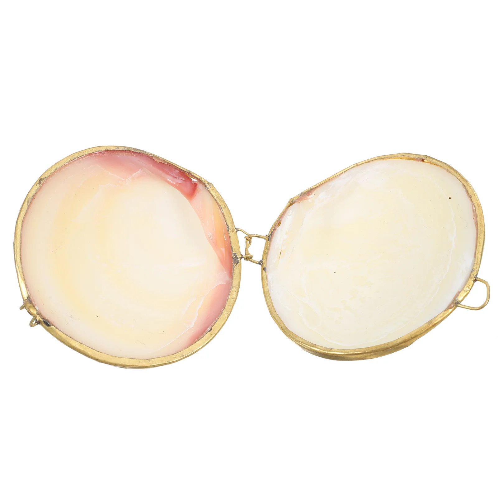 5pcs 5 Pcs Golden Jewelry Case Storage Compact Box Trinket Boxes Dust-proof Natural Shell Material