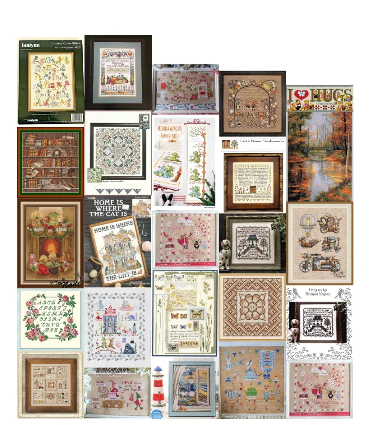 

cross stitch kit cotton thread Love lock canvas stitching embroidery Palace Garden Rose Series - Autumn on Farm 45-45