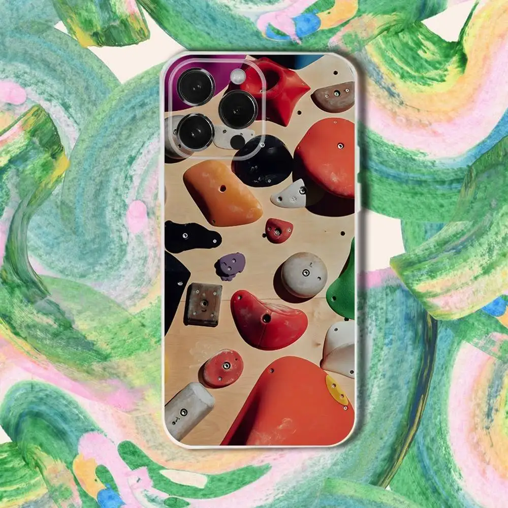 Чехол для телефона на стене для скалолазания для iPhone 17,16,15,14,13,12,11 Plus, Pro, Max, XR, XS, Plus, E, SE4, мини-прозрачный чехол
