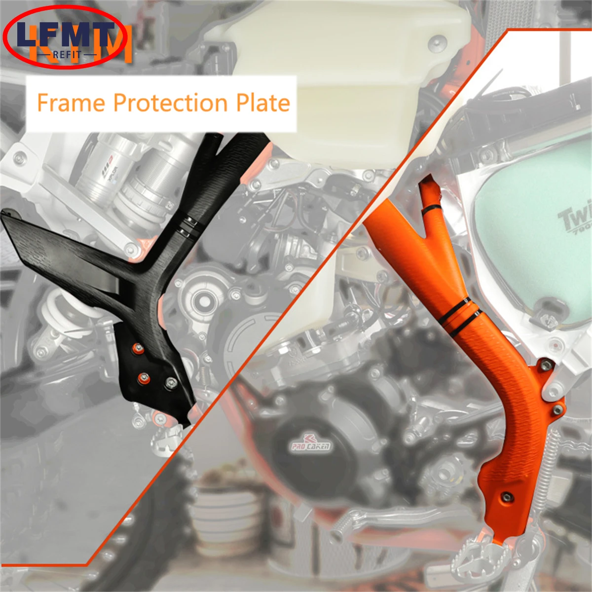 ل KTM SX SX-F XC XC-F EXC EXC-F XC-W XCF-W 125 150 250 350 450 500 2019-2022 دراجة نارية الإطار الحرس غطاء للحماية الجسم