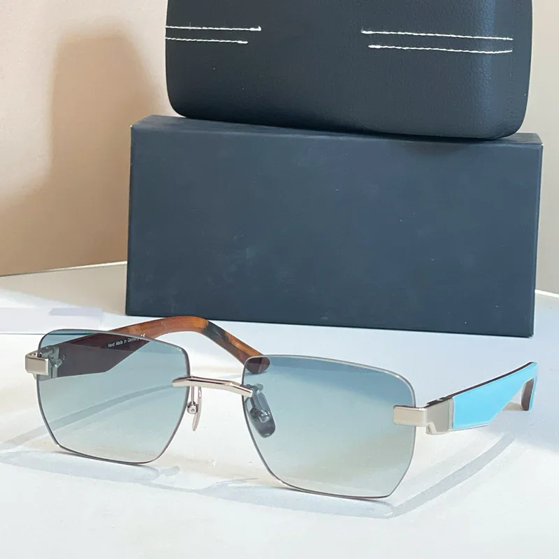 

THE ARNTMI I Street Fashion Boundless Sunglasses for Men 2025 Trendy Luxury Craft Rimless Acetate Solar Glasses for Male