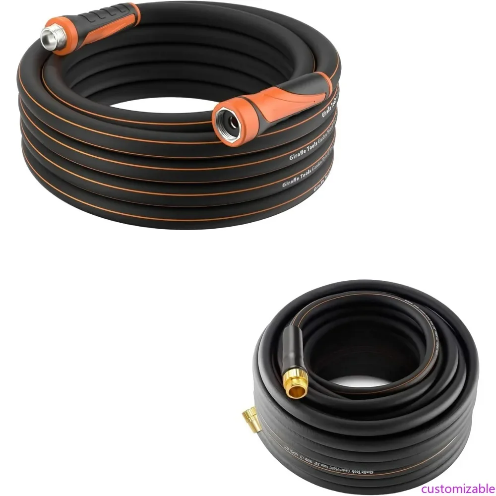 

Giraffe Tools Garden Hoses: 75ft and 50ft Heavy-Duty, Flexible, Lightweight Hybrid Hoses with Swivel Connectors