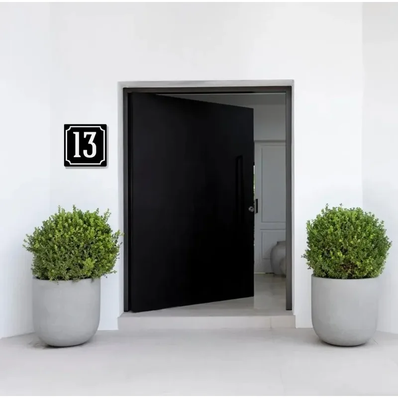House Number 59 Plaque – Classic Black, Metal Material