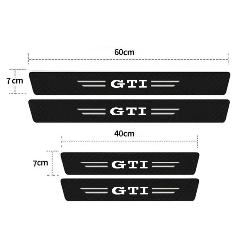 Car Threshold Tape Door Sill Sticker for VW GTI Badge Golf 3 4 5 6 7 8 MK3 MK4 MK5 MK7 MK8 Rline GTE Trunk Bumper Scratch Strips