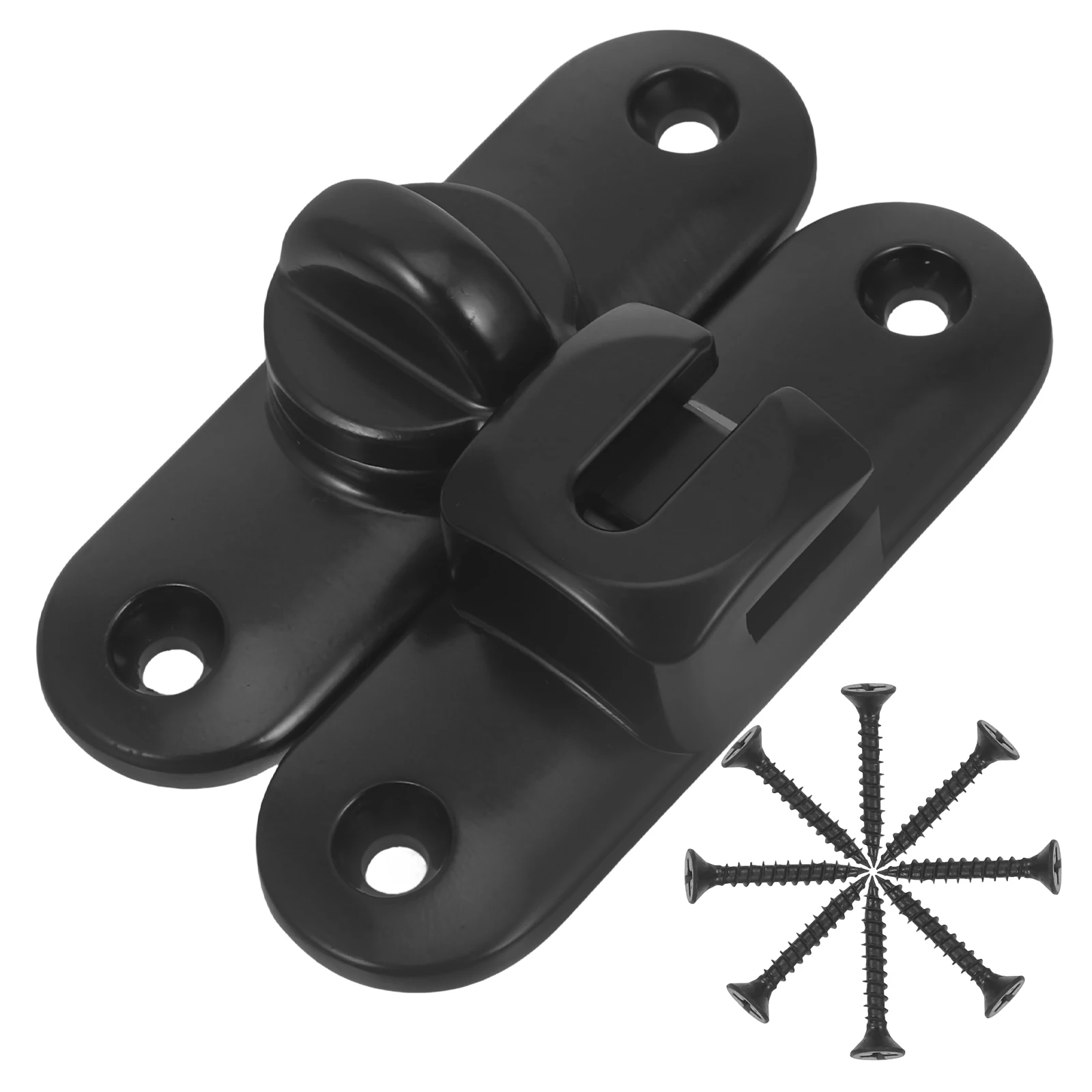

Door Locks for Entry Safety Buckle Bolt Latch The Fence Black Stainless Steel Baby