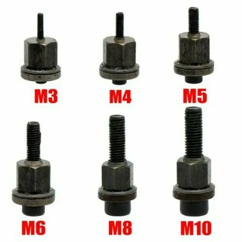 핸드 리벳 너트 건 헤드 너트, 간단한 설치, 너트용 리벳 도구 액세서리, M3 M4 M5 M6 M8 M10, 1PC