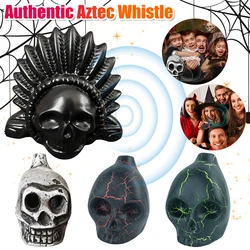 1PCS Halloween Authentic Aztec Whistle Decoration Loud Spooky Aztec Death Whistle Screaming Aztec War Whistle for Home Decor