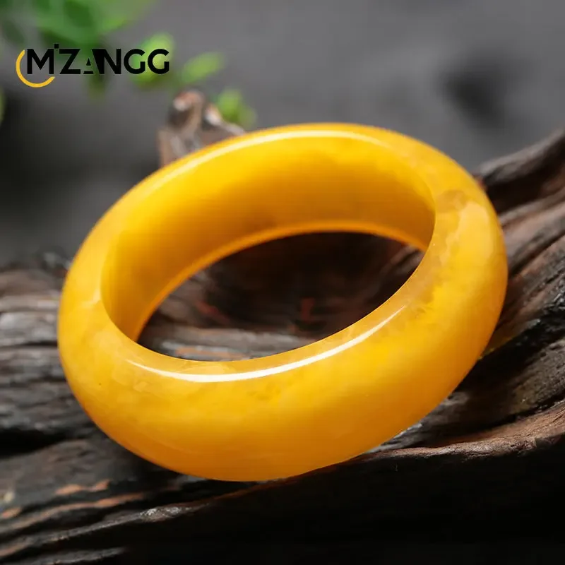 Chicken Oil Yellow Beeswax Personality Raw Stone Bracelet Luxury Amber Bracelet Female Style Bracelet Girlfriend Mother Gift