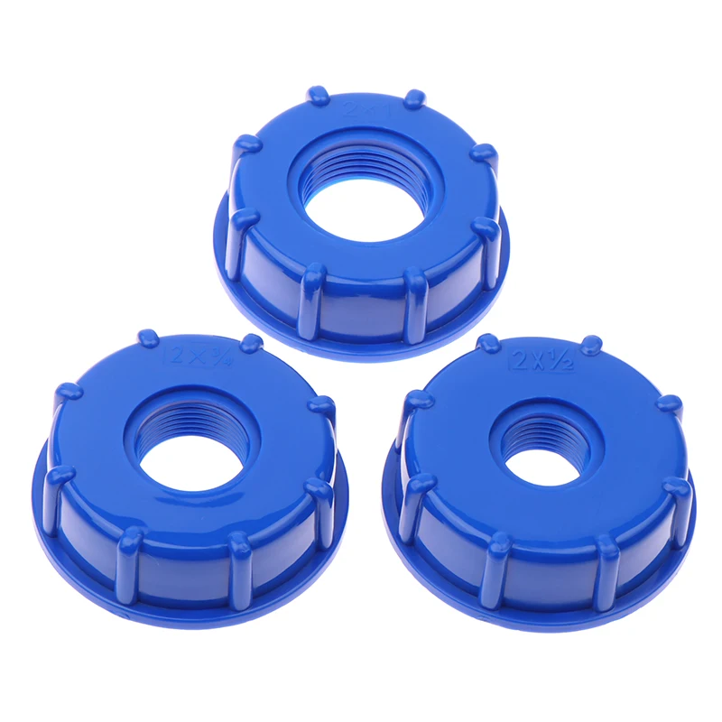 1pc Blue S60x6 IBC Water Tank Reducing Adapter Tote Adapter 1/2Inch 3/4Inch 1Inch Garden Hose Gallon Water Tank Adapter