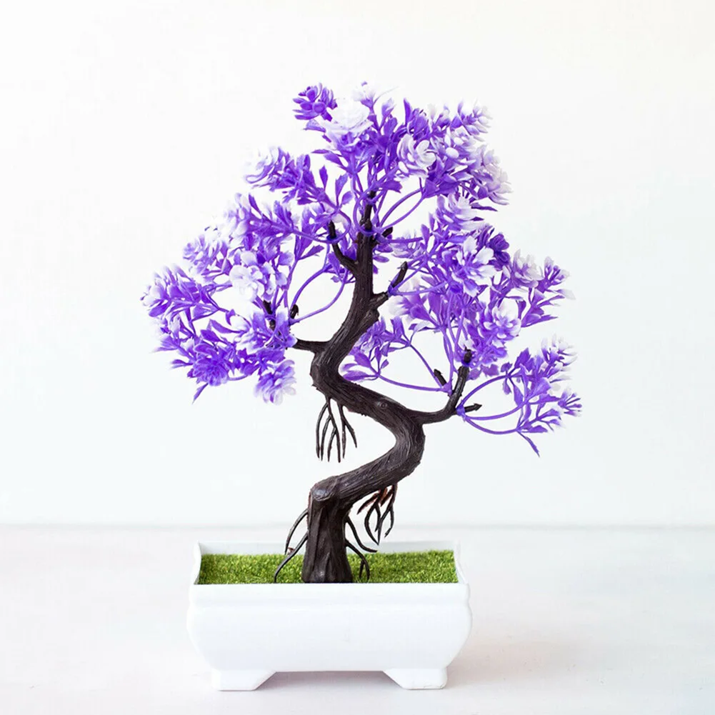 Artificial Plants Bonsai Small Tree Pot Fake Plant Flowers Potted Ornaments For Home Room Table Decoration Hotel Garden Decor