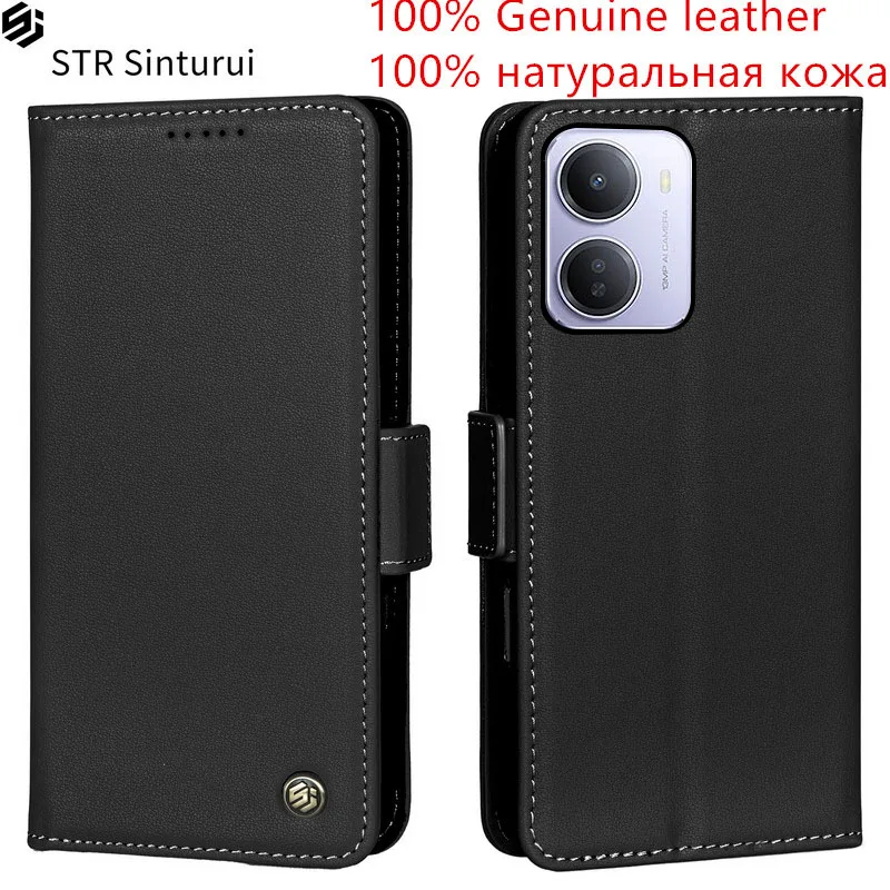

STR Genuine Nappa grain leather card Slot Wallet Cover For Xiaomi Redmi R70m R70 15a 15C 15 14C 13 4G 5G 14R 13C phone Case