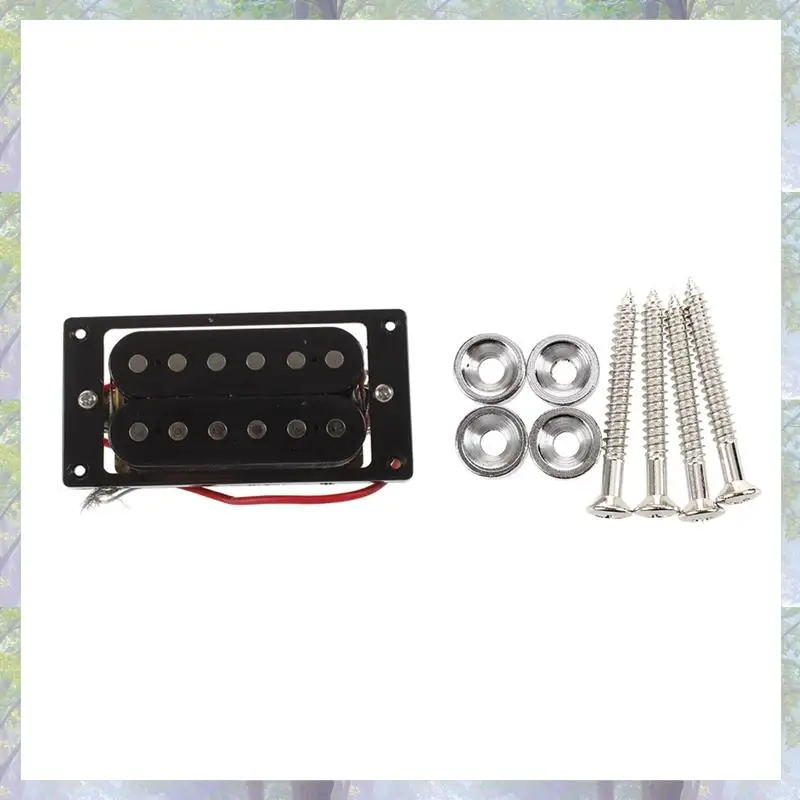 2 قطعة التقاطات الغيتار الكهربائي لفائف مزدوجة + برغي الإطار و 1 مجموعة الغيتار باس الرقبة المشتركة الطويق جلبة مع المسمار