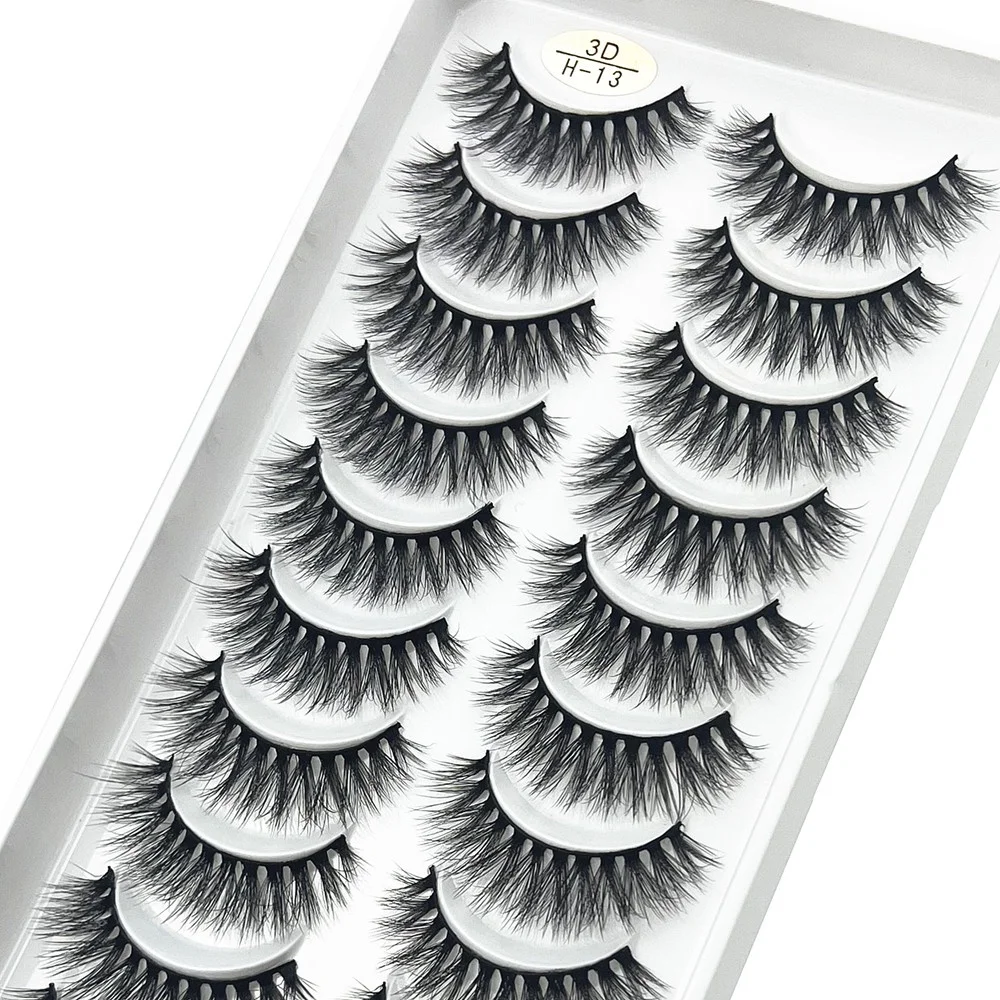 

10 Pairs Mink False Eyelashes Natural 3D False eyelashes Dramatic Makeup Eyelash extension Beauty Makeup tool maquillaje lashes