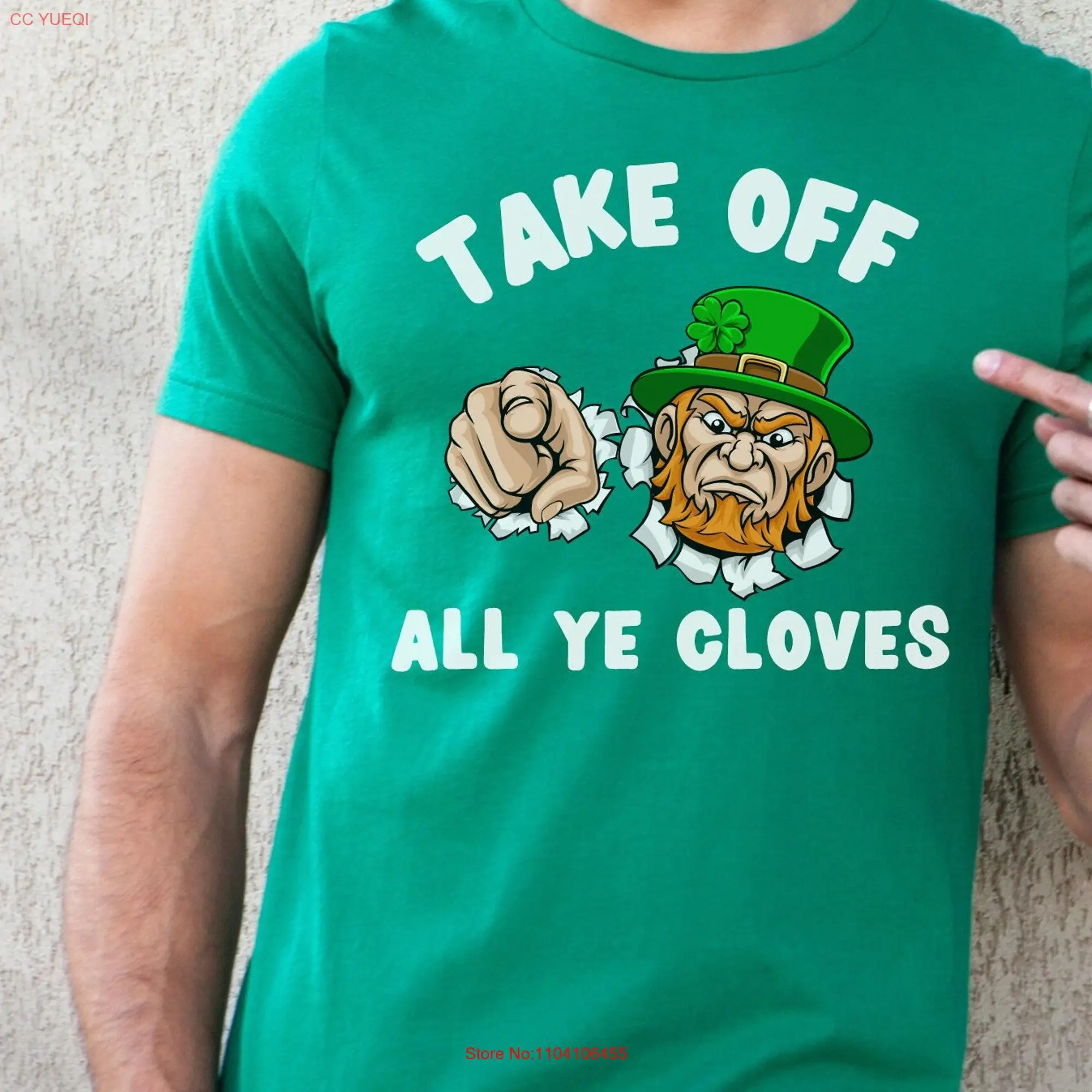 St Patricks Day T Shirt Funny Mens Party Pub Saint Matching Cloves  long or short sleeves