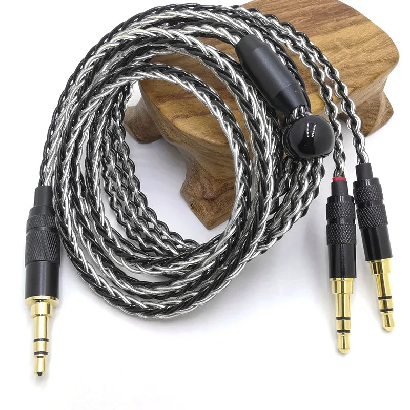 8 Core HE400SE Cable 3.5/2.5/4.4mm Plug to 2* 3.5mm plug  for Hifiman SUNDARA Ananda HE400SE Denon AH-D600 SONY MDR Z1R ...