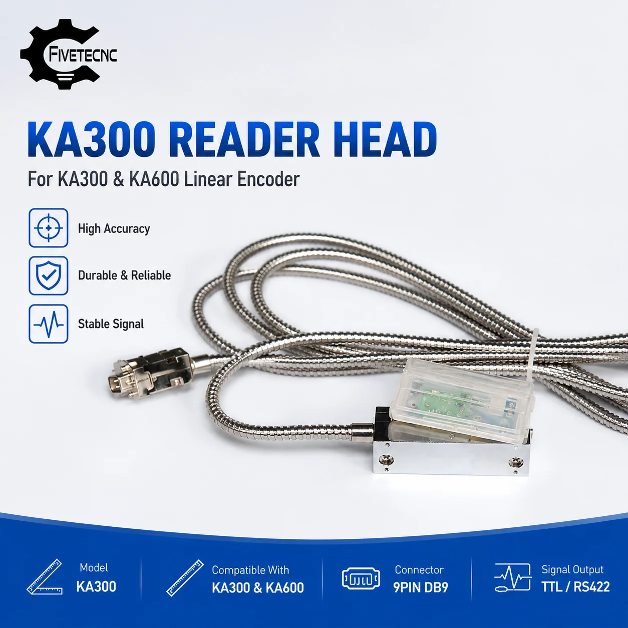 YHSINO Reader Head Sensor Encoder for KA300 KA600 Linear Scale Series TTL 5V 0.005MM