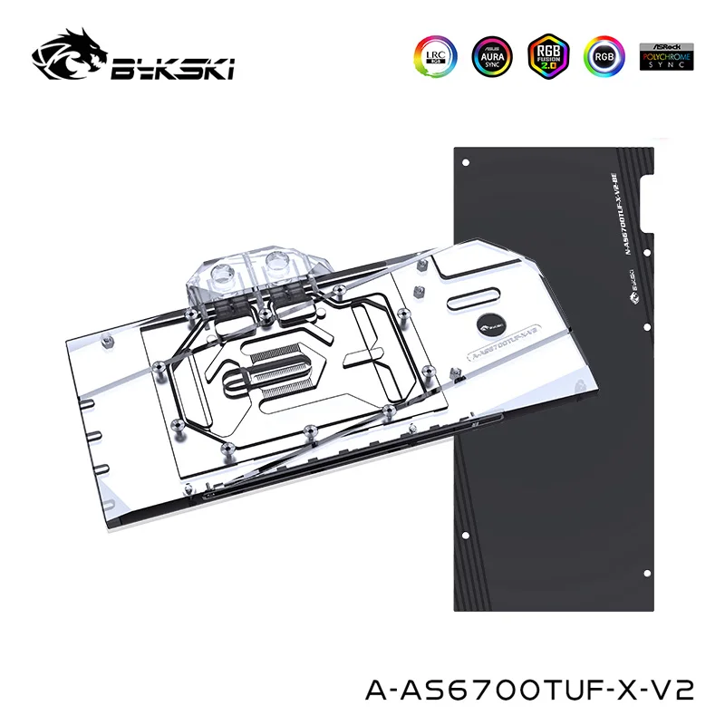 Bykski-enfriador de tarjetas Compatible con ASUS ROG Strix Radeon RX 6750XT/6700XT/TUF RX 6700XT, A-AS6700TUF-X-V2