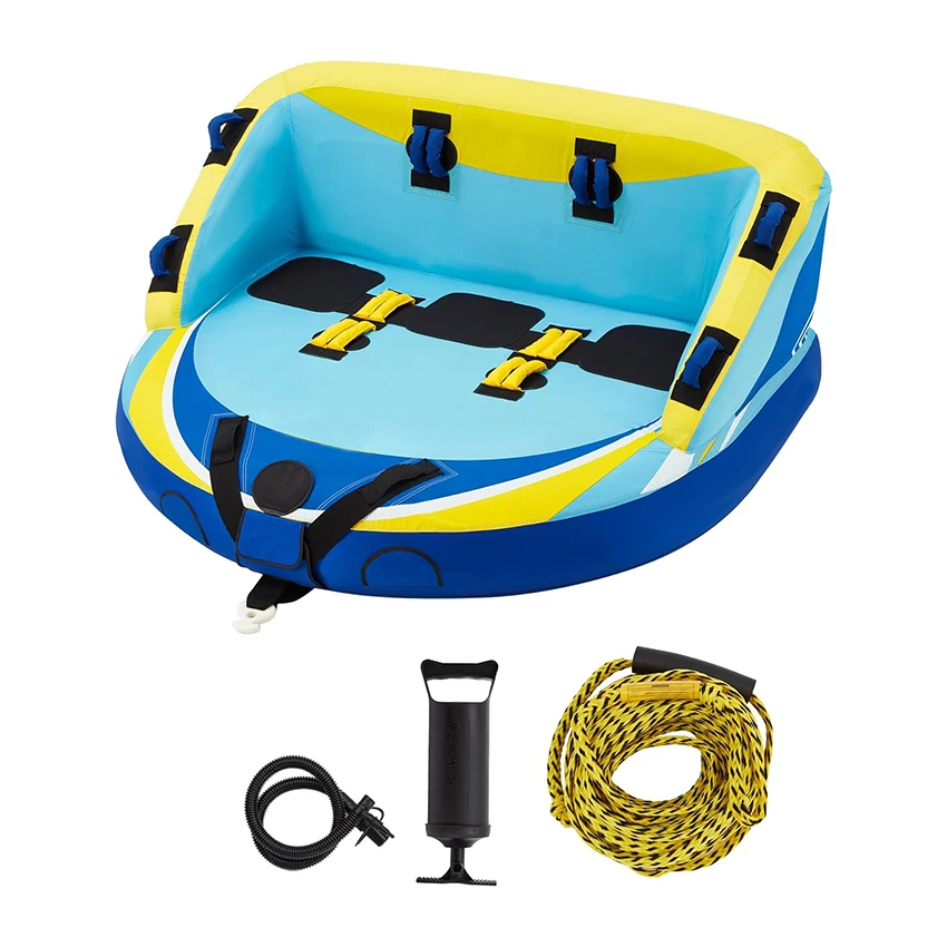 

Custom Manufacturer's Round Rider Inflatable Towable Tube Boat Inflatable Towable Water Tube For Boating