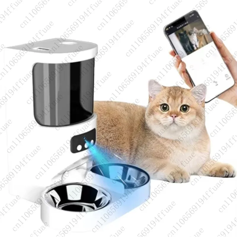

Automatic Dog Feeder, Intelligent WIFI Application Control, Plastic Cat Feeder, Stainless Steel Bowl, Pet Feeder