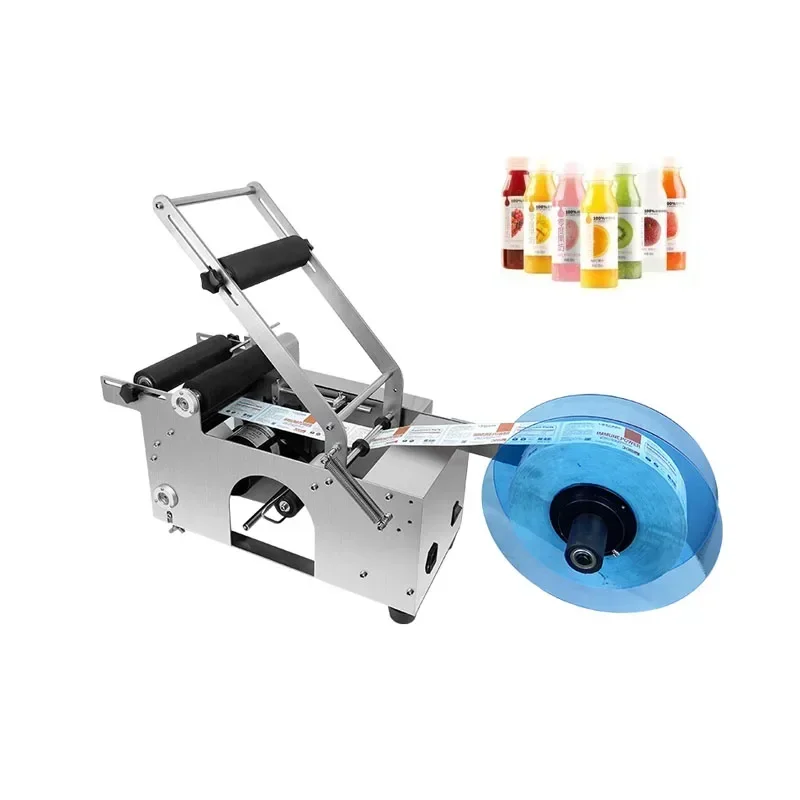 ممتاز أفضل بائع أول آلة وضع العلامات على الزجاجات المستديرة شبه الأوتوماتيكية 10-30 قطعة/دقيقة أداة وضع الملصقات الكهربائية للحيوانات الأليفة والبلاستيك #4