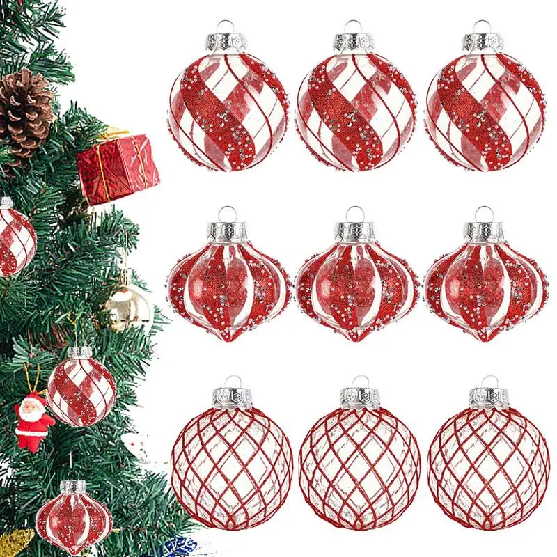 

Christmas Tree Decorations 9 Pcs Hanging Christmas Balls Ball Ornaments Decorative Tree Balls For Home Holiday Decoration