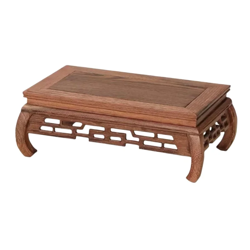 Premium Wooden Bases Bonsai Holder Plant Shelf Coffee Tea Sets Pedestal Desktop Vase Flower Pot Sorting Table Display Stand