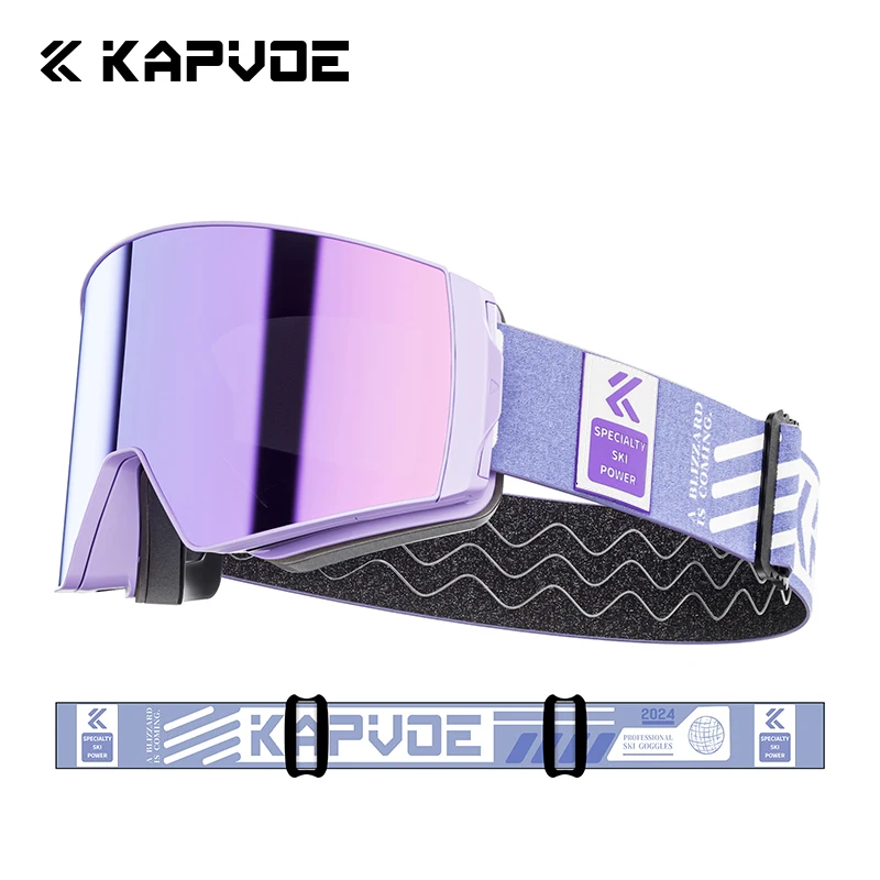 

KAPVOE Anti-fog Winter Sunglasses Glasses Skiing Mask Snowboard Eyewear Ski Double Layers Outdoor Men Women UV400 Snow Goggles