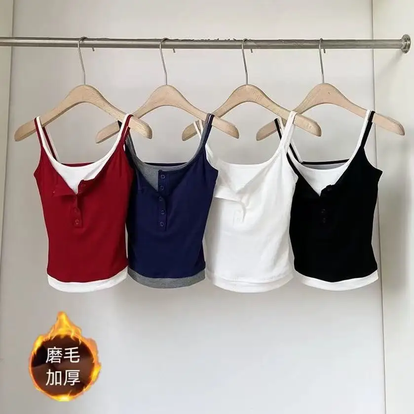 Camiseta sin mangas para yoga, camiseta deportiva de una pieza con efecto de dos piezas, con almohadillas de sujetador push-up, ropa deportiva transpirable de secado rápido
