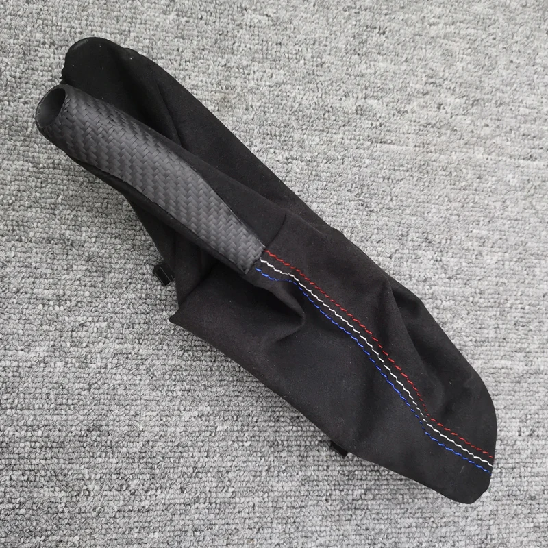 Carbon Fiber Car Console Handbrake Gear Shifter Panel Sleeve Trim Cover For BMW 3 4 series M3 M4 F80 F82 F30 F31 F32 F33 F34