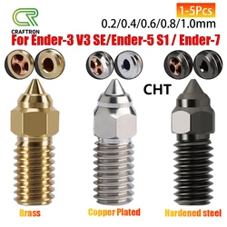 For Ender 3 V3 SE Nozzle CHT Brass Clone Hardened Nozzles For Ender 7 Ender 5 S1 Series Extruder Nozzle High Flow