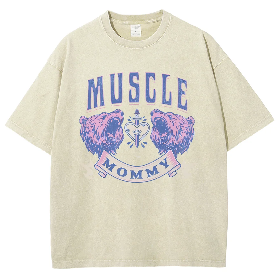 Simple Style Letter Print Women's T-Shirt Fashion Design Crew Neck Wash Denim Top Summer 2024 New Short Sleeve