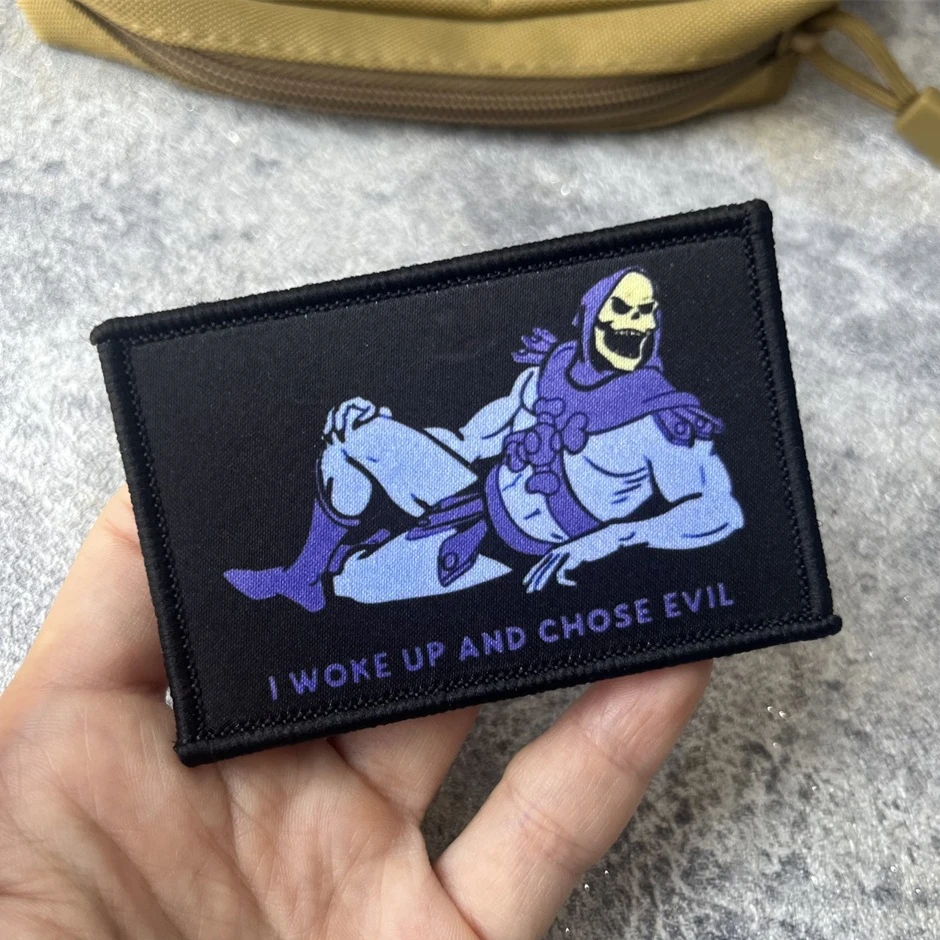 Insignia morale Skeletor – Parche táctico gancho y bucle cristiano