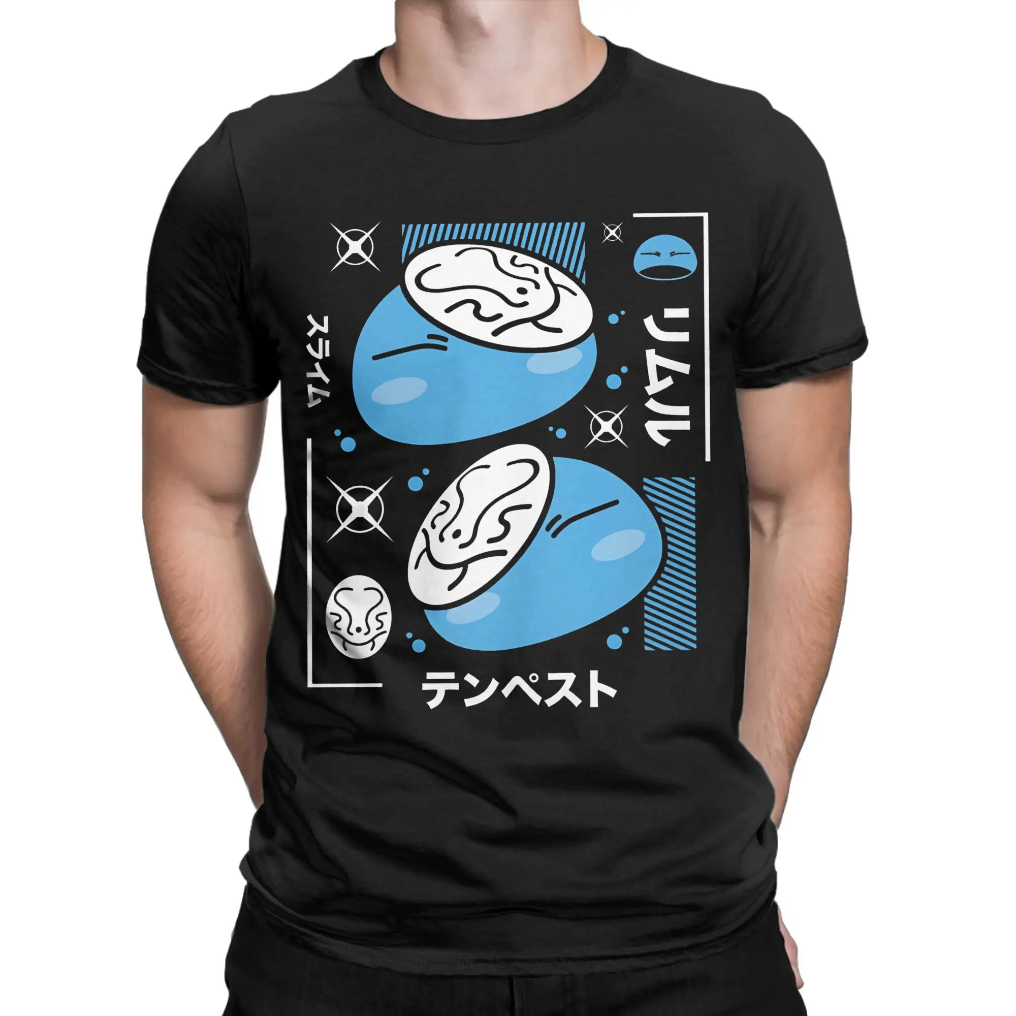 Rimuru Slime T Shirt for Men Cotton Novelty T-Shirts O Neck That Time I Got Reincarnated as a Slime Tees Short Sleeve Clothing