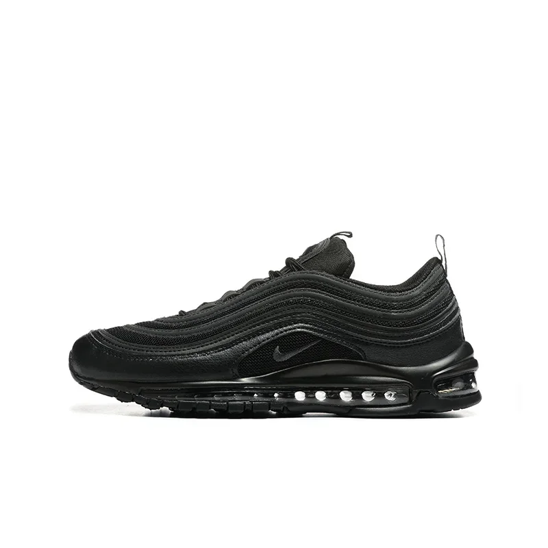 Nike Air Max 97 men's low-top casual running shoes, shock-absorbing, anti-slip and wear-resistant, fabric leather, Classic Style