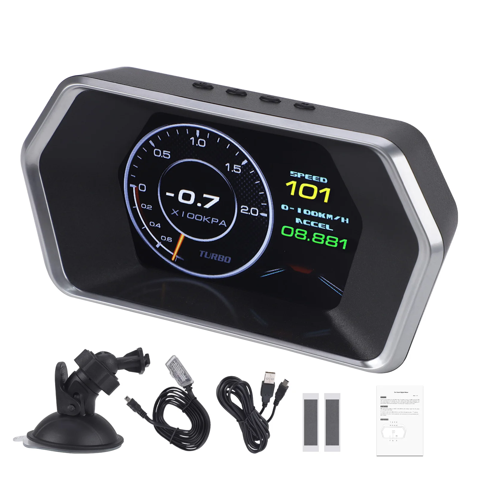 

OBD2 GPS On-Board Diagnostic Computer Projector Car Electronics Digital Head Up Display Smart P17 For HUD Overspeed Warn Compass