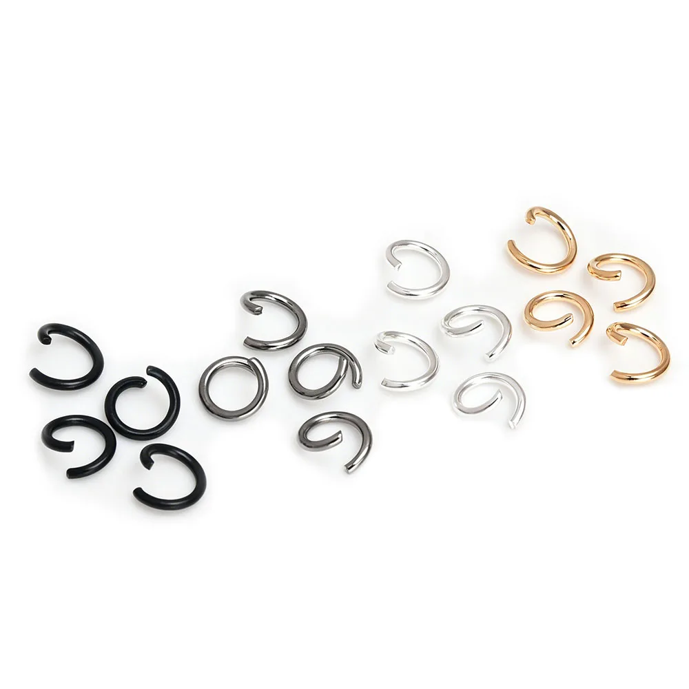 200 Stück 1,2x8mm offene Biegeringe aus Metall, O-Ringe, Einzel-Schlaufenverbinder für Schmuck, Halsketten, Armbänder, Schlüsselanhänger, Kettengeflecht, DIY-Herstellung – Detail 4