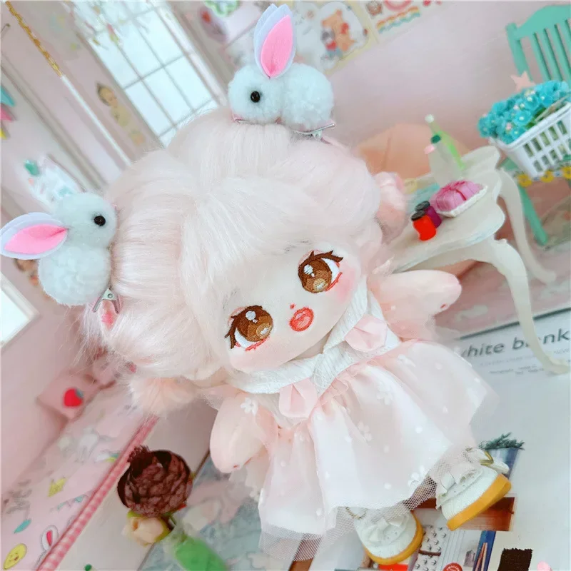 20cm Doll Clothes Lovely pink dress shoes Suit Outfit Dolls Accessories for Korea Kpop EXO Cotton Idol Dolls Gift DIY Toys