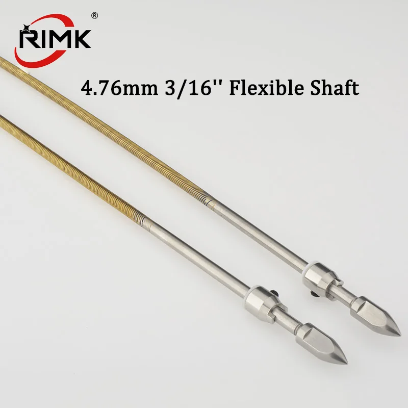 RC 4.76mm 3/16'' Flexible Shaft Positive/Reverse Length 400mm / 520mm Flex Cable With Drive Dog Prop Nut For RC Electric Boat