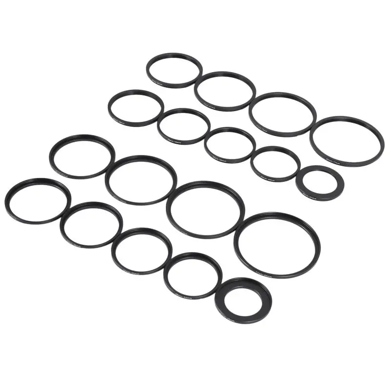 36Pcs Lens Filter Ring Adapter Step Up Down 37-82Mm Set For Canon Nikon Camera