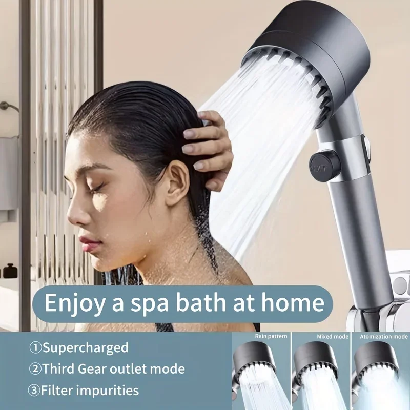 

High Pressure Handheld Shower Head, Handheld Shower with Filtered Water, Head Massage Shower, Modern Shower for Bathroom 2023