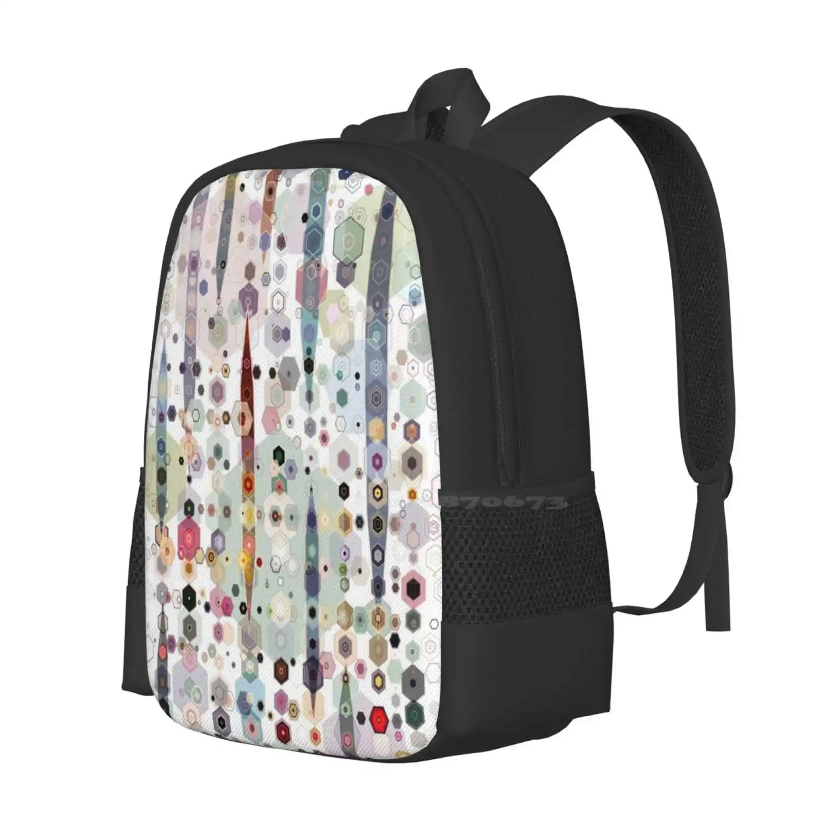 Up On The Hill School Bag Big Capacity Backpack Laptop Up On The Hill Hills Nature Landscape Springtime Trees Happy Bright