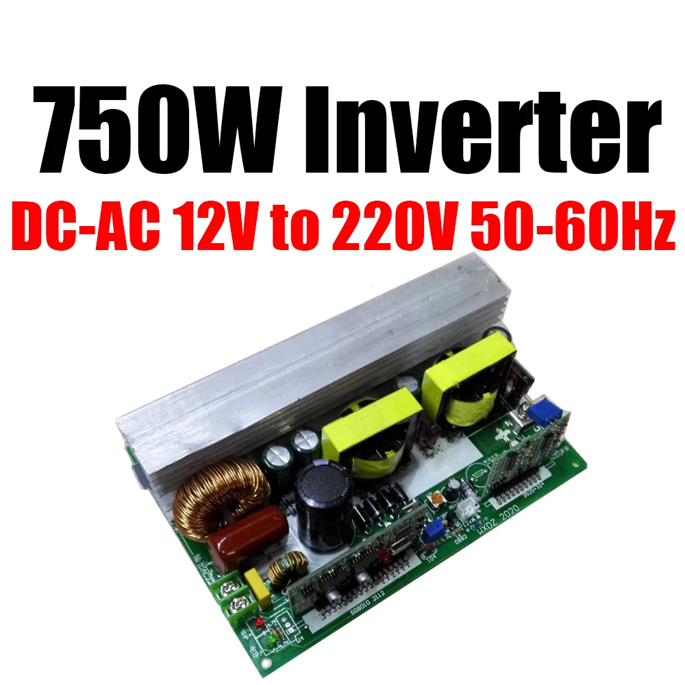 Inversor de Onda Senoidal Pura 750w dc 12v 24v a 220v Placa de Circuito Conversor Boost 50hz 60hz Módulo de Alimentação dc -ac