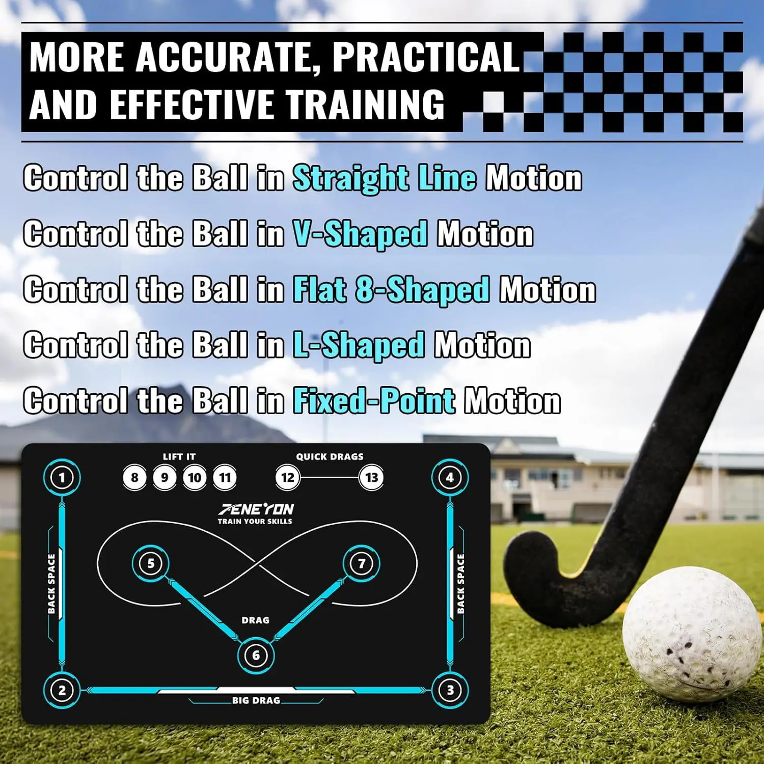 Hockey training pad that can be easily unfolded at any time Rubber pad American sports non-slip and wear-resistant thickened pad