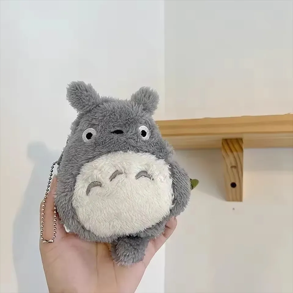 Anime mignon chat porte-monnaie doux en peluche fermeture éclair petit portefeuille pour enfants adolescents filles femmes Kawaii câbles de données écouteurs sac clé Pouchji