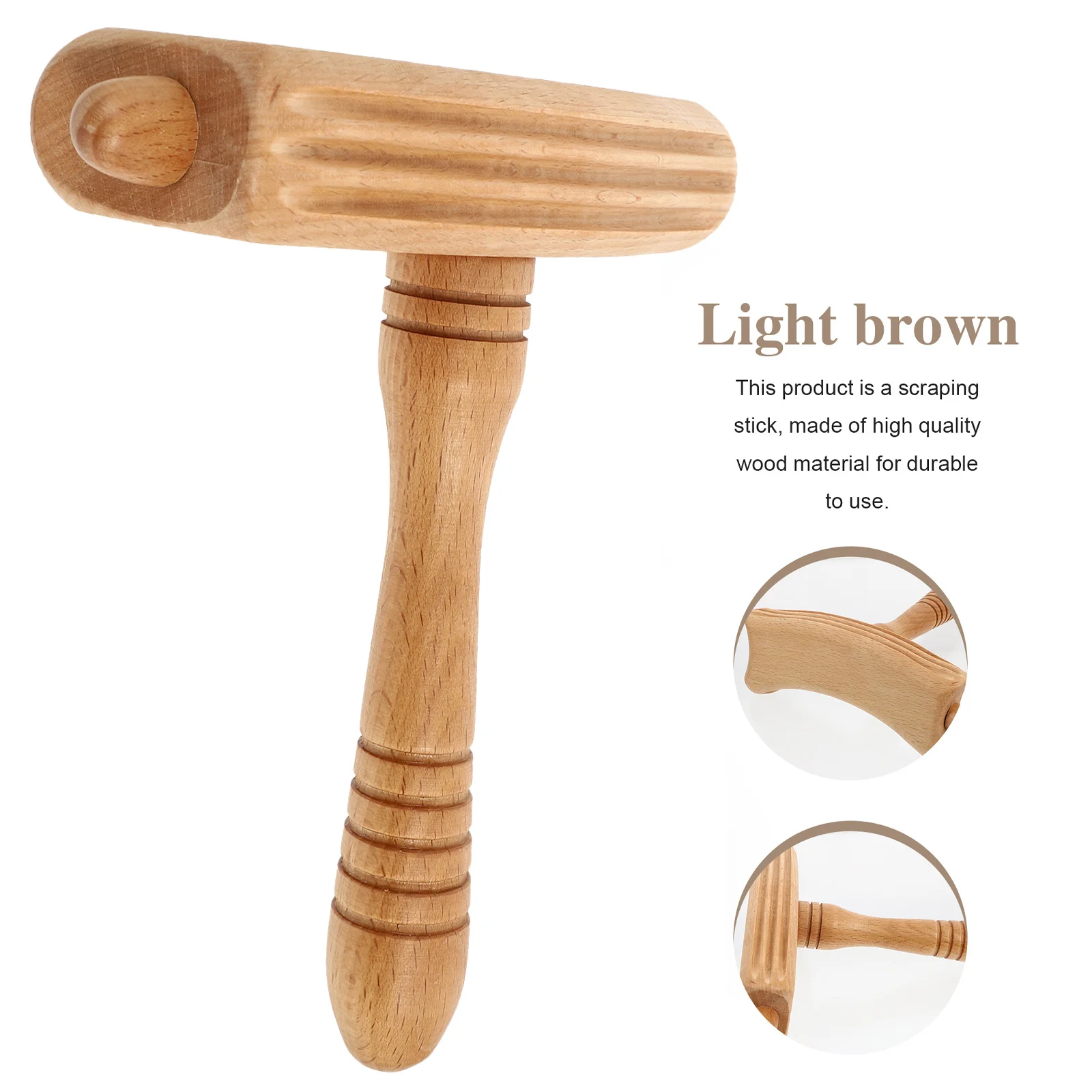 

Practical Wooden Scrapping Stick Ergonomic Massage Tool for Whole Body Relief Fatigue Remove Blood Promote Circulation