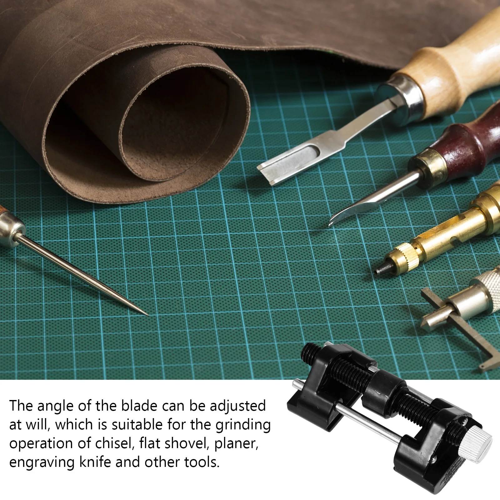 

1Pcs Adjustable Angle Knife Sharpener Black Premium Whetstone for Kitchen Woodworking Tools Efficient Multi-Purpose Grinding