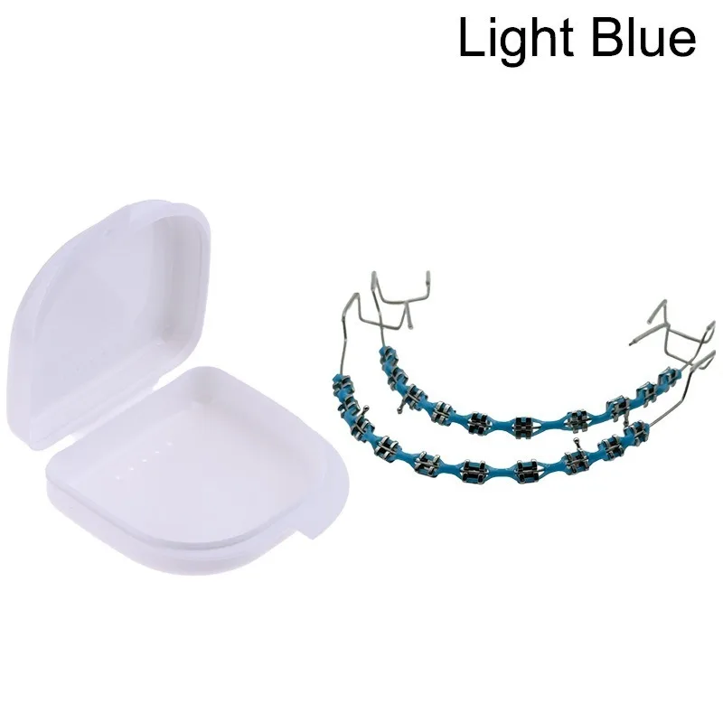 Fashion Braces Colorful Temporary Tooth Decoration with Metal Wires High Quality Metal Bracket Orthodontic Ligature Ties New