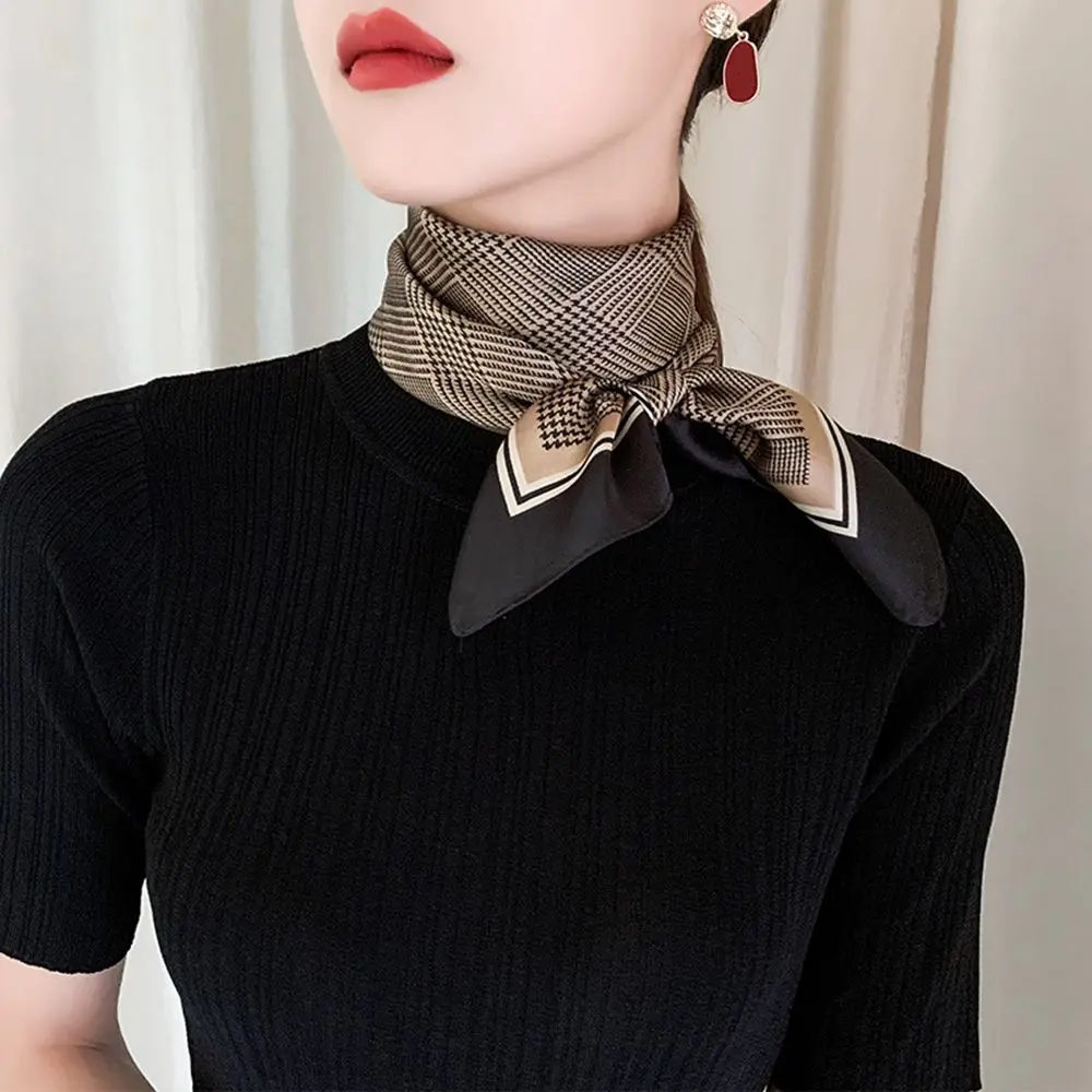 Wraps Large Square Scarf Collocation Clothing Accessories French Printed Scarf Female Shawl Korean Style Scarves Silk Scarf